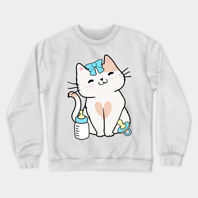 Cute persian cat is a baby Crewneck Sweatshirt by Pet Station